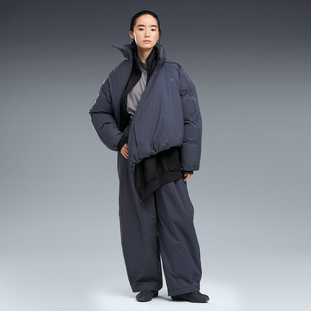 PUMA MATTE TAFFETA SHIN PADDED JACKET プーマ マット タフタ シン パデッド ジャケット 640338【レディース ダウンジャケット 機能性 防寒 デイリーユース オーバーサイズ 26FW】
