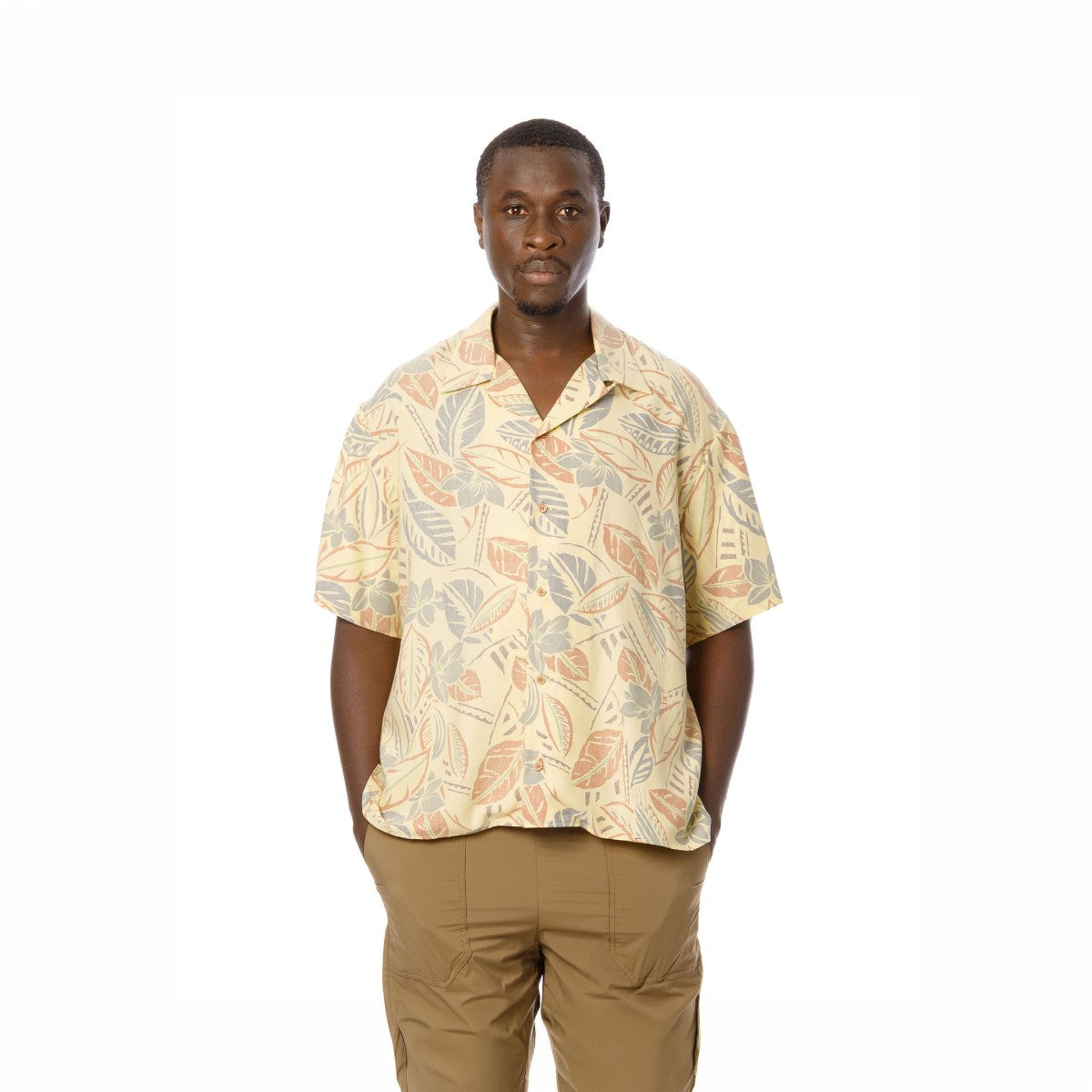 Sandinista Aloha Reverse Shirt サンディニスタ アロハリバースプリントシャツ 60426US02-TP【メンズ 開衿シャツ 半袖 ボタニカル柄 リヨセル生地 26SS】