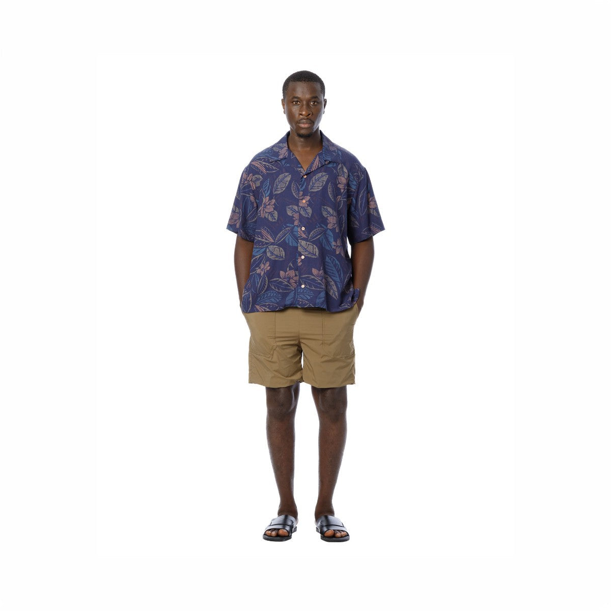 Sandinista Aloha Reverse Shirt サンディニスタ アロハリバースプリントシャツ 60426US02-TP【メンズ 開衿シャツ 半袖 ボタニカル柄 リヨセル生地 26SS】