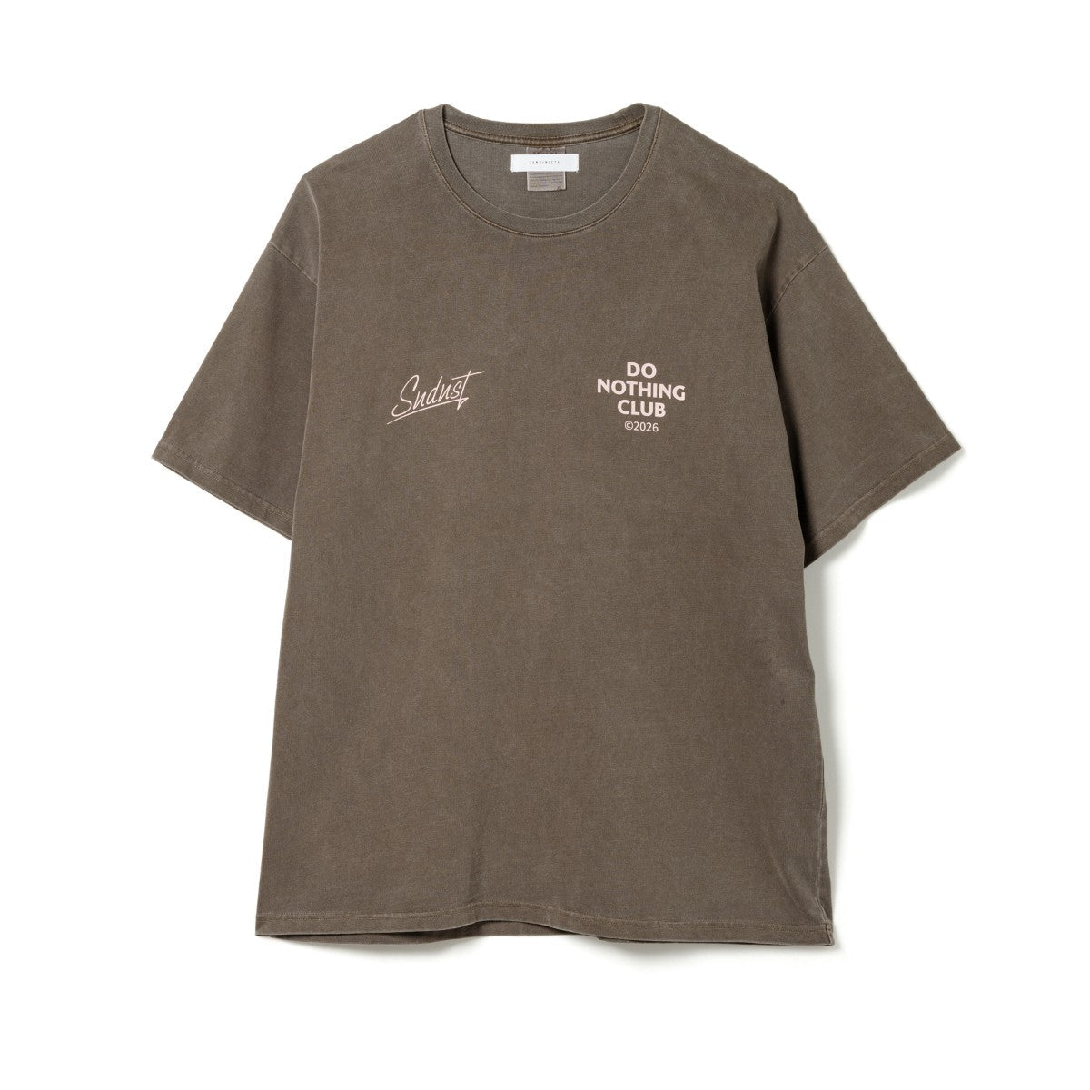 Sandinista D.N.C. 2026 Pigment Dye Tee サンディニスタ D.N.C. 2026 ピグメントダイ ティー KN-PT-017【メンズ 半袖 コットン素材 ピグメント加工 26SS】