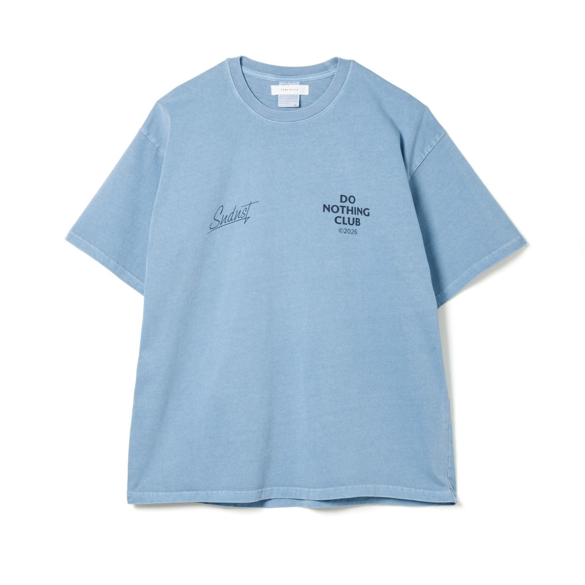 Sandinista D.N.C. 2026 Pigment Dye Tee サンディニスタ D.N.C. 2026 ピグメントダイ ティー KN-PT-017【メンズ 半袖 コットン素材 ピグメント加工 26SS】