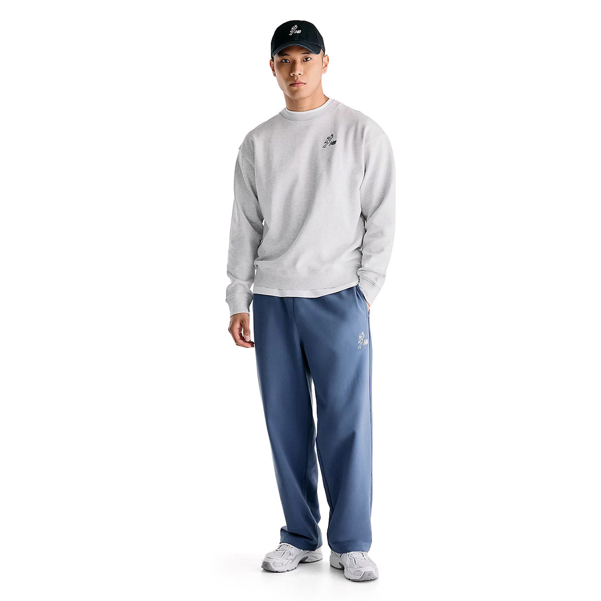 New Balance Shohei Ohtani Always On Logo Sweat Crew ニューバランス 大谷翔平オールウェイズオンロゴスウェットクルー MT6208G【メンズ シグネチャー クルーネック スウェット 長袖 リブ袖 リブ裾 ロゴプリント 26FW】