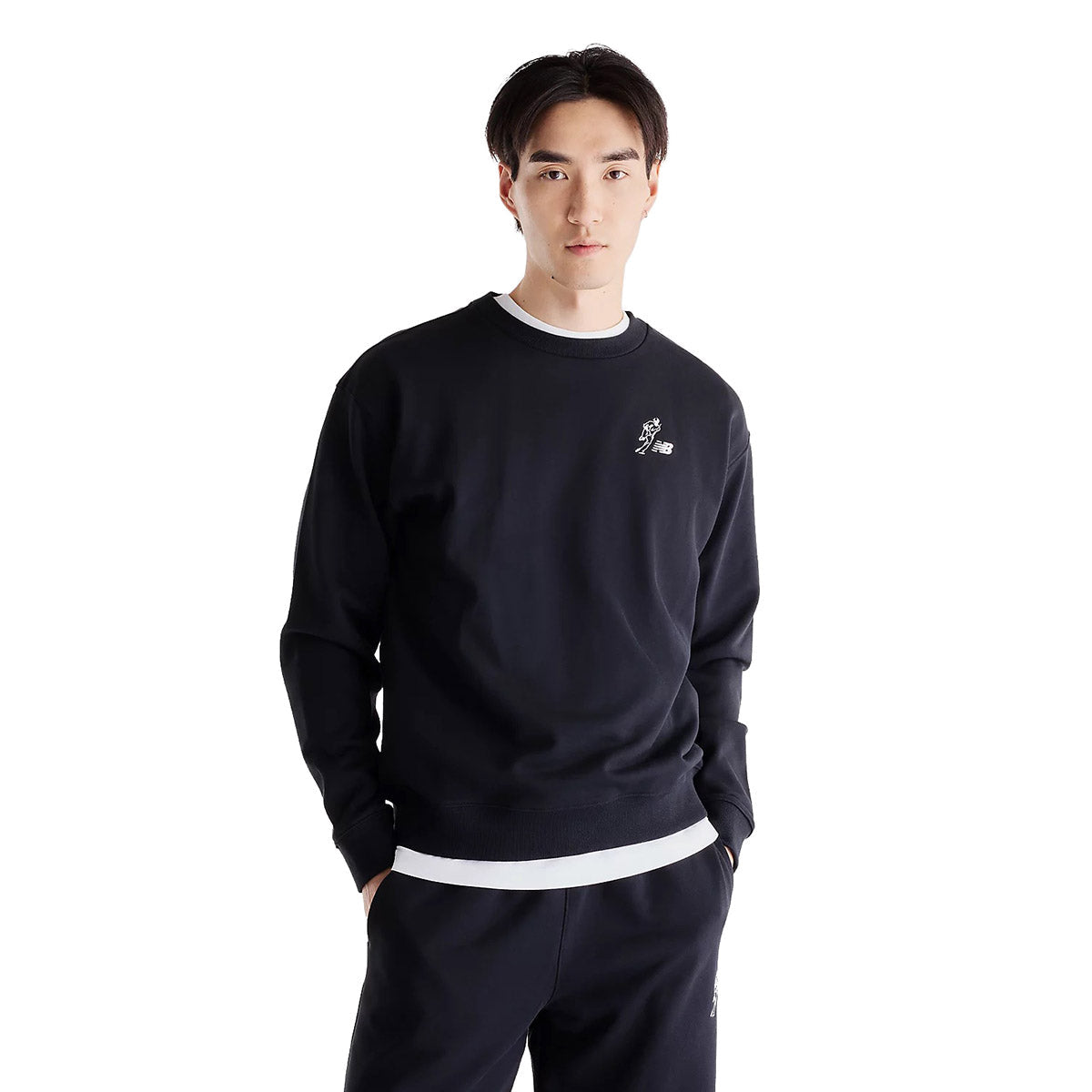 New Balance Shohei Ohtani Always On Logo Sweat Crew ニューバランス 大谷翔平オールウェイズオンロゴスウェットクルー MT6208G【メンズ シグネチャー クルーネック スウェット 長袖 リブ袖 リブ裾 ロゴプリント 26FW】