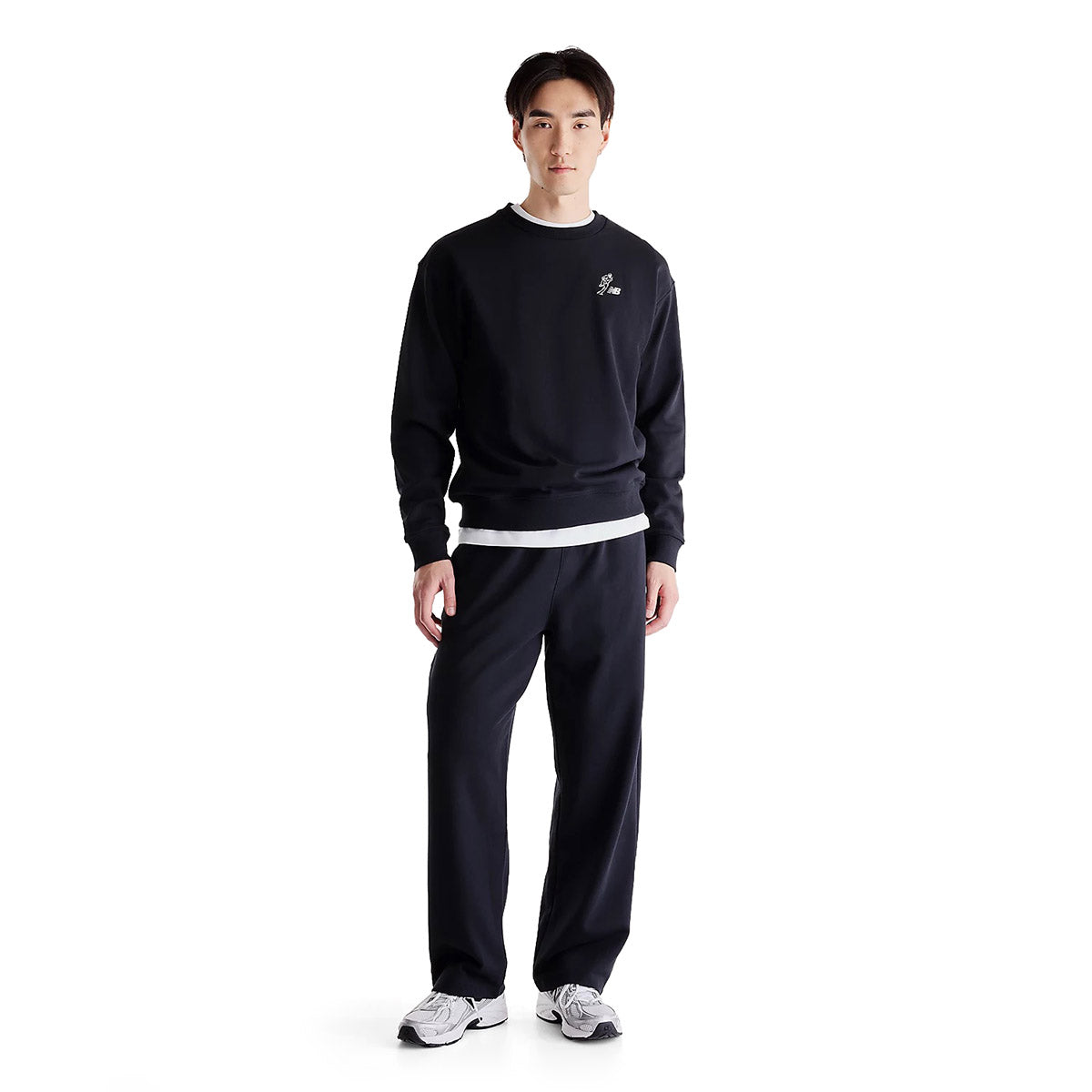 New Balance Shohei Ohtani Always On Logo Sweat Crew ニューバランス 大谷翔平オールウェイズオンロゴスウェットクルー MT6208G【メンズ シグネチャー クルーネック スウェット 長袖 リブ袖 リブ裾 ロゴプリント 26FW】