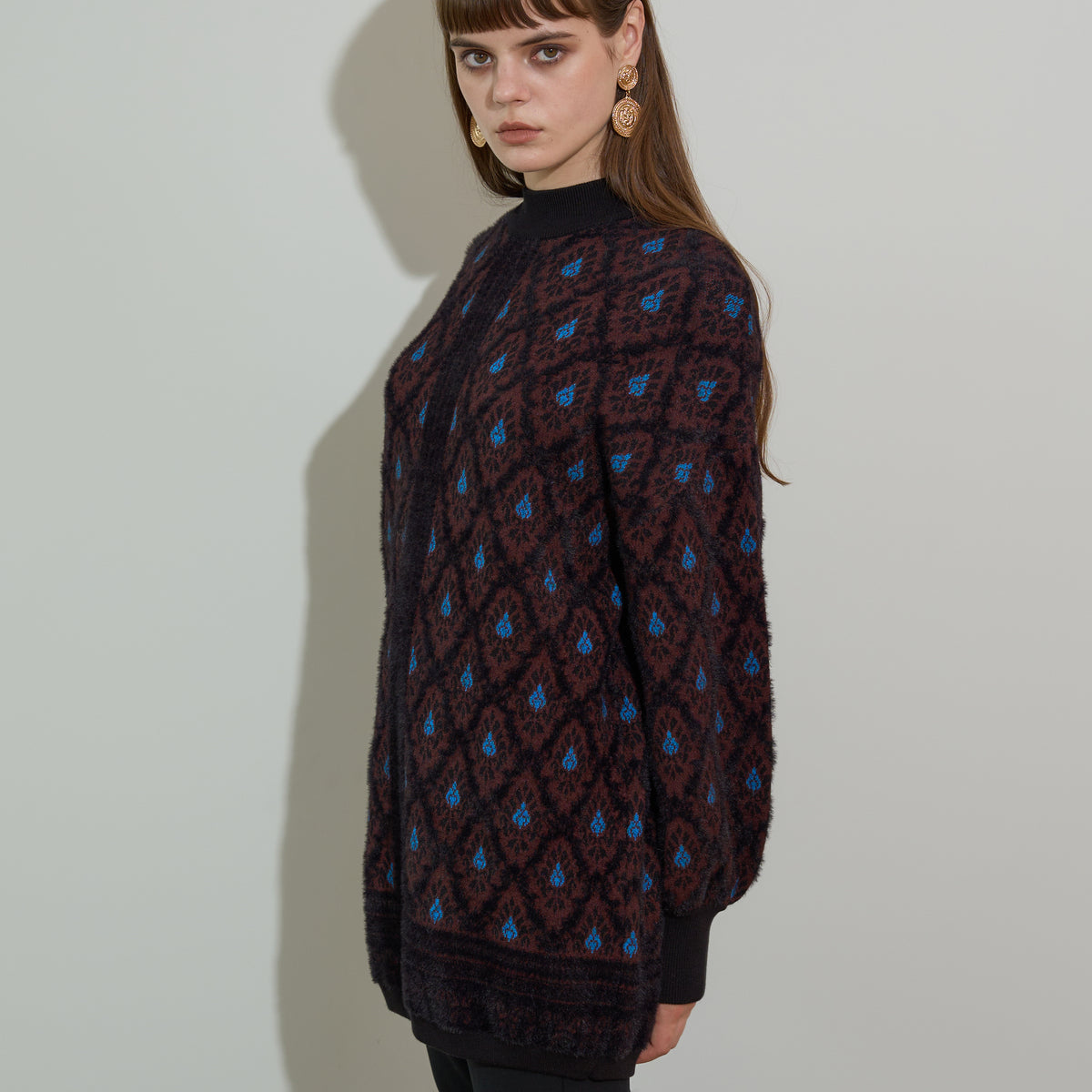 anna sui nyc Damask Knit One-piece アナスイ エヌワイシー ダマスクニットワンピース 16240473【レディース ミニワンピース チュニック カジュアル フェミニン 26FW】