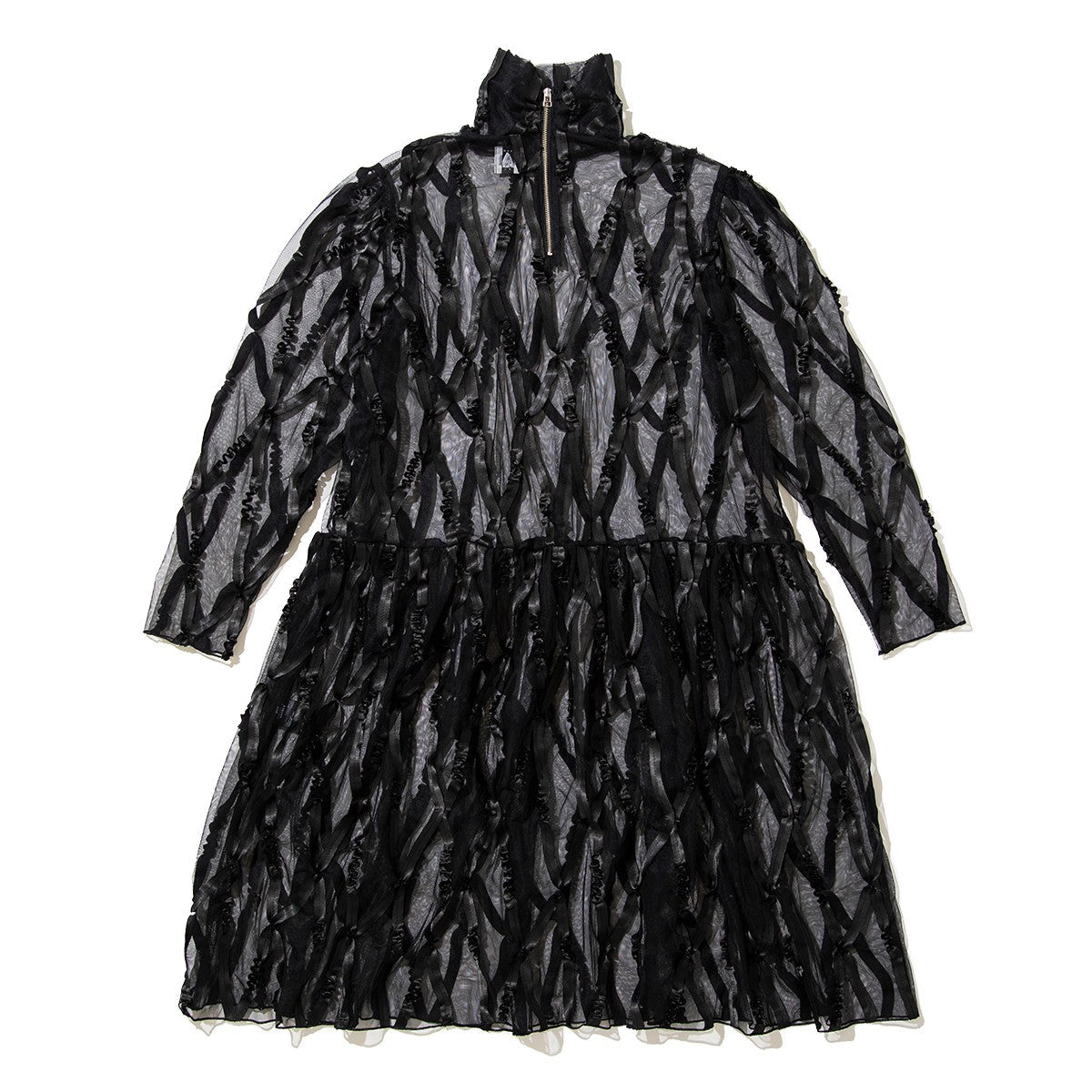 YuumiARIA TAPE TULLE ONE PIECE ユウミアリア テープチュールワンピース 262-AS010【レディース ワンピース 刺繍 インナー レイヤード 26FW】