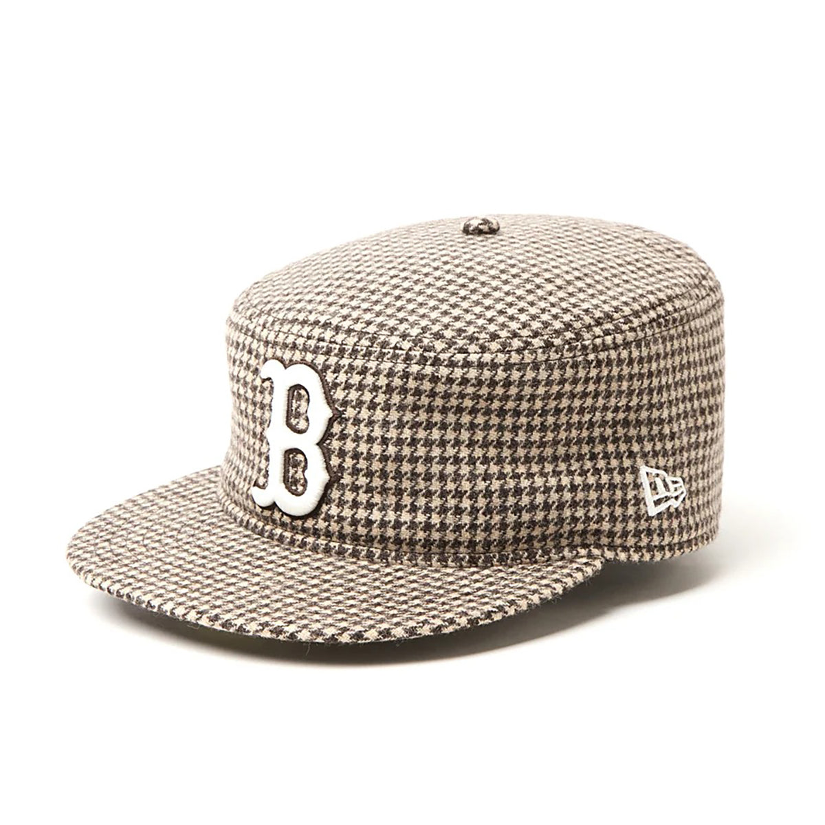 NEW ERA BOSTON RED SOX GUNCLUB CHECK PILLBOX FITTED ニューエラ ボストン レッドソックス ガンクラブチェック ピルボックス フィッテッド 15136895-108【メンズ キャップ 帽子 コーデュロイ フラットバイザー 26FW】