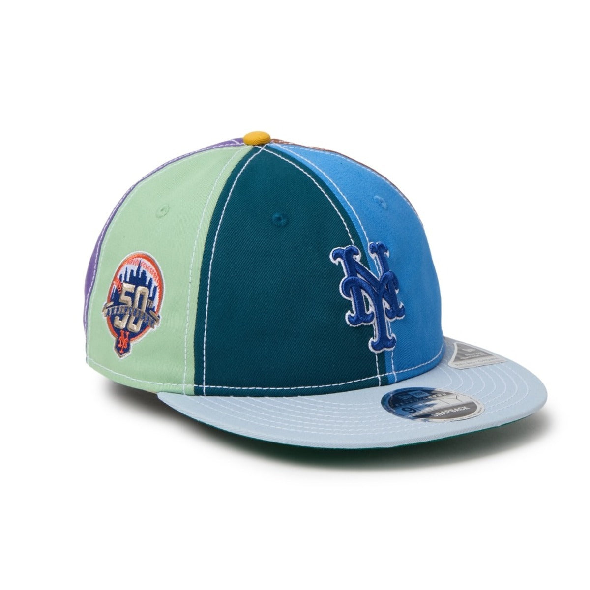 NEW ERA NEW YORK METS RETRO CROWN 9FIFTY Sean Wotherspoon ニューエラ ニューヨーク・メッツ レトロクラウン 9FIFTY 15156291【メンズ コラボ ヴィンテージウォッシュ コットン キャップ クロシェニット 26FW】