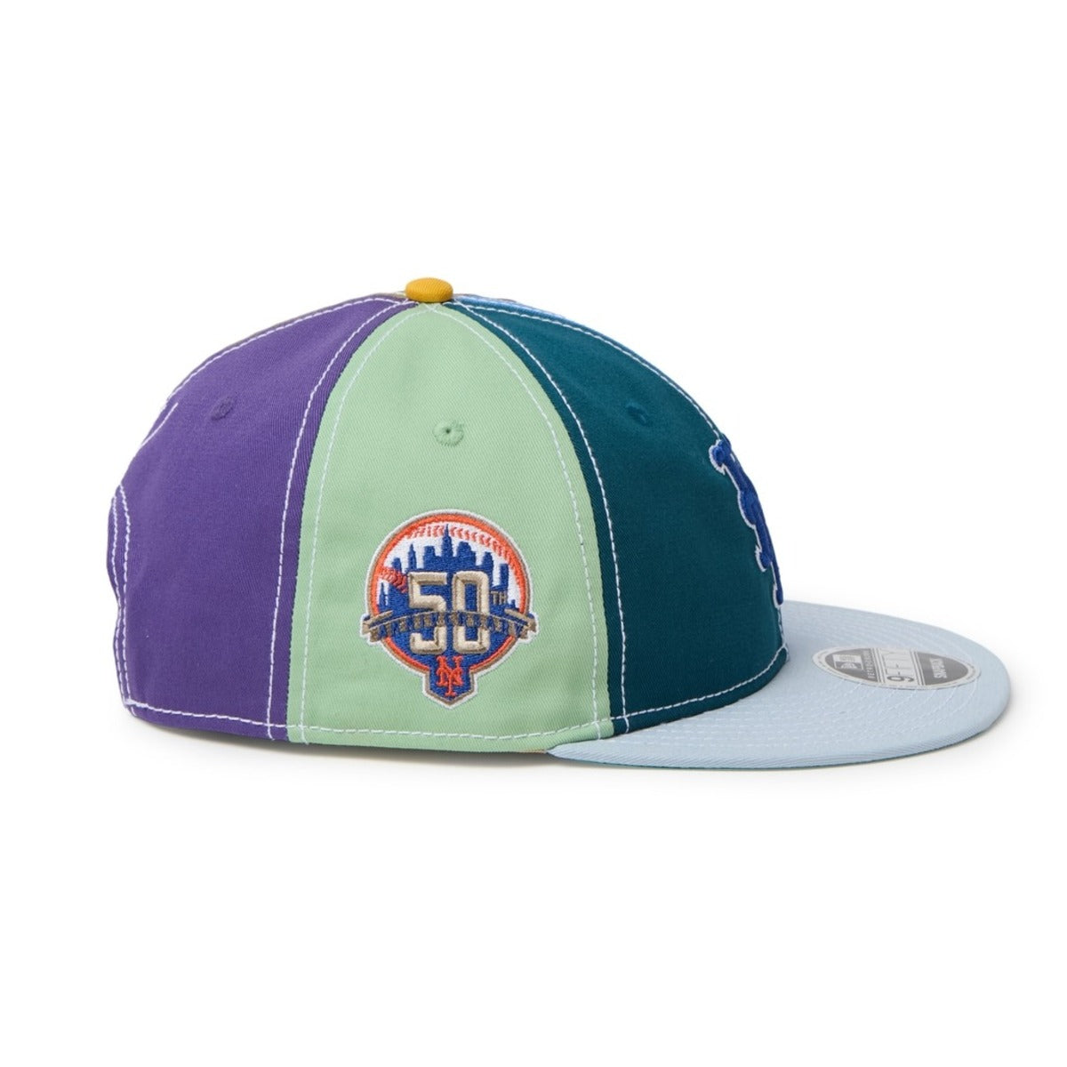 NEW ERA NEW YORK METS RETRO CROWN 9FIFTY Sean Wotherspoon ニューエラ ニューヨーク・メッツ レトロクラウン 9FIFTY 15156291【メンズ コラボ ヴィンテージウォッシュ コットン キャップ クロシェニット 26FW】