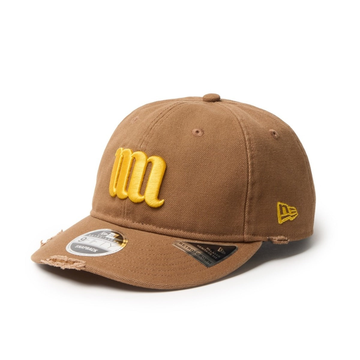 NEW ERA MINNANO DAMAGE RETRO CROWN 9FIFTY Powered by Goro (MIN-NANO) ニューエラ ミンナノ ダメージ レトロクラウン 9FIFTY 15175390【メンズ アウトドア スポーツ カジュアル キャップ 26FW】