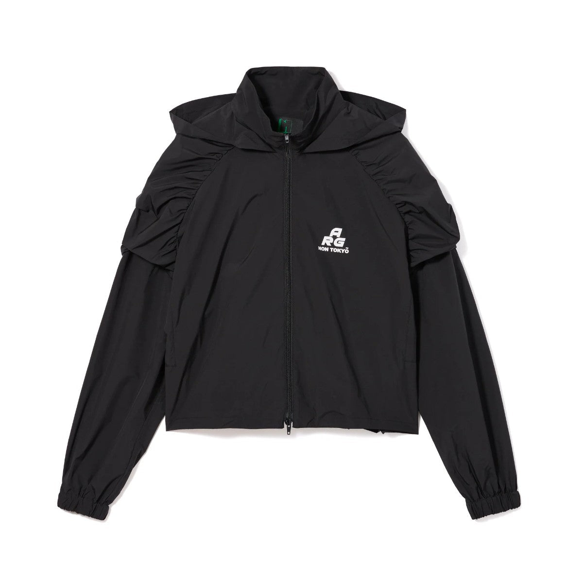 NON TOKYO 2WAY GATHER SHOULDER BLOUSON ノントーキョー 2WAY ギャザーショルダー ブルゾン NON-26A-0801【レディース アウター ライトシェル 2way 撥水加工 ロゴ 26FW】