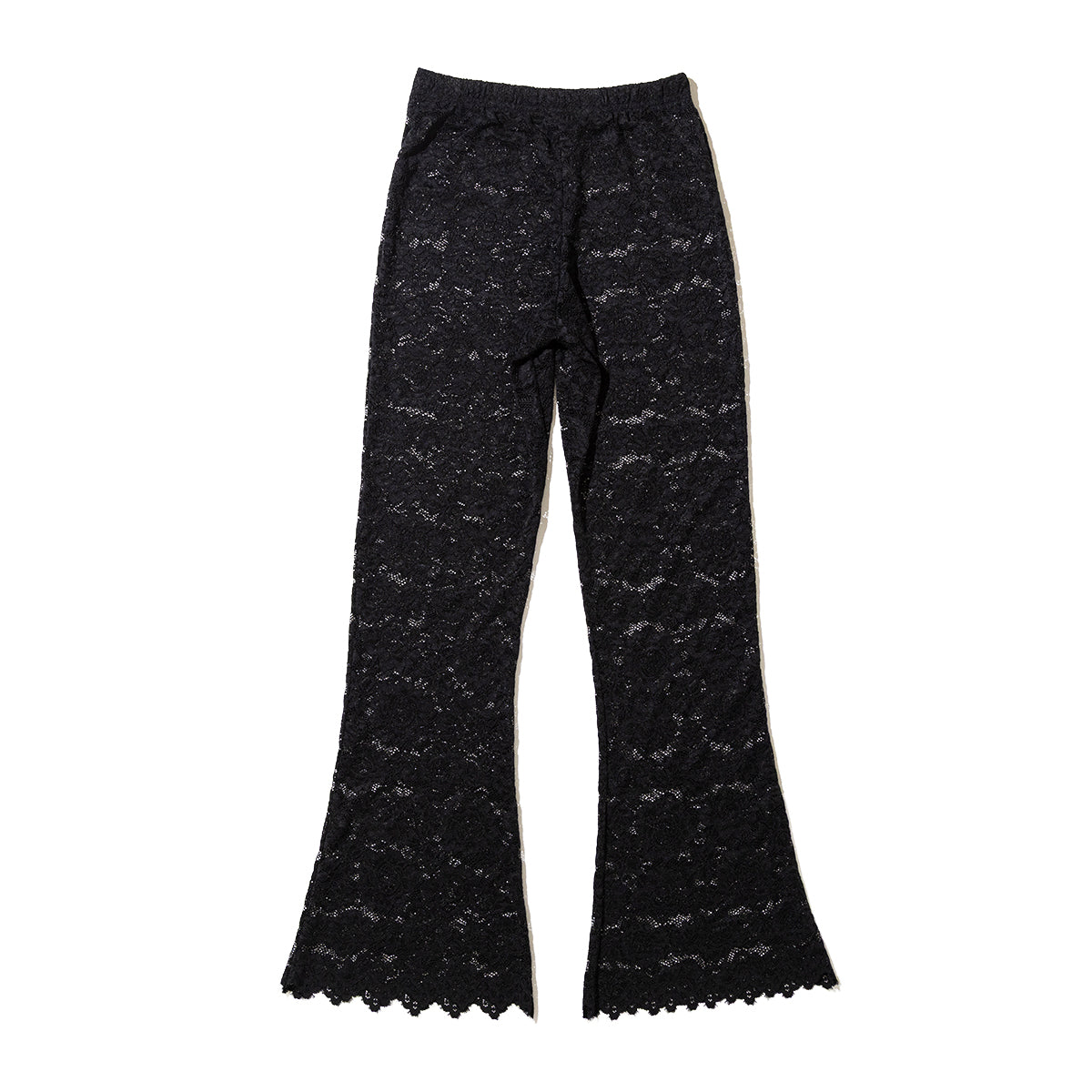 NON TOKYO Lace flare pants ノントーキョー レース フレアパンツ NON-26A-0811-BLK【レディース フレアパンツ レース 無地 花柄 ストレッチ 26FW】