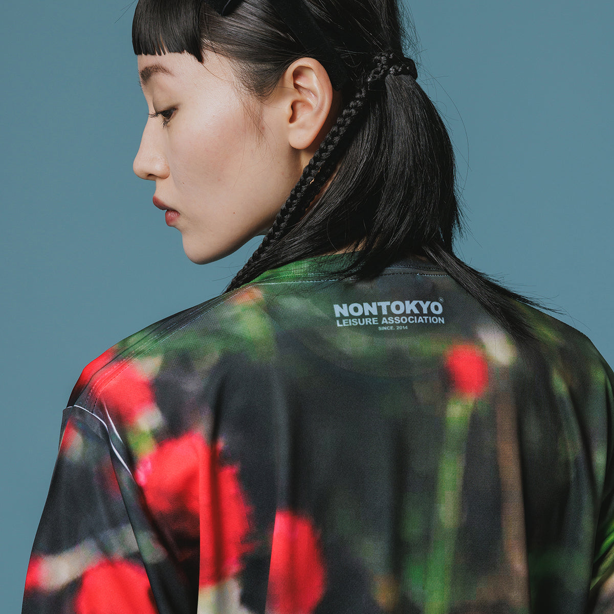 NON TOKYO DIRECT PRINT T-SHIRT ノントーキョー ダイレクトプリントTシャツ NON-26A-0816【レディース 半袖 転写プリント 吸水速乾 UVケア機能 花柄 26FW】