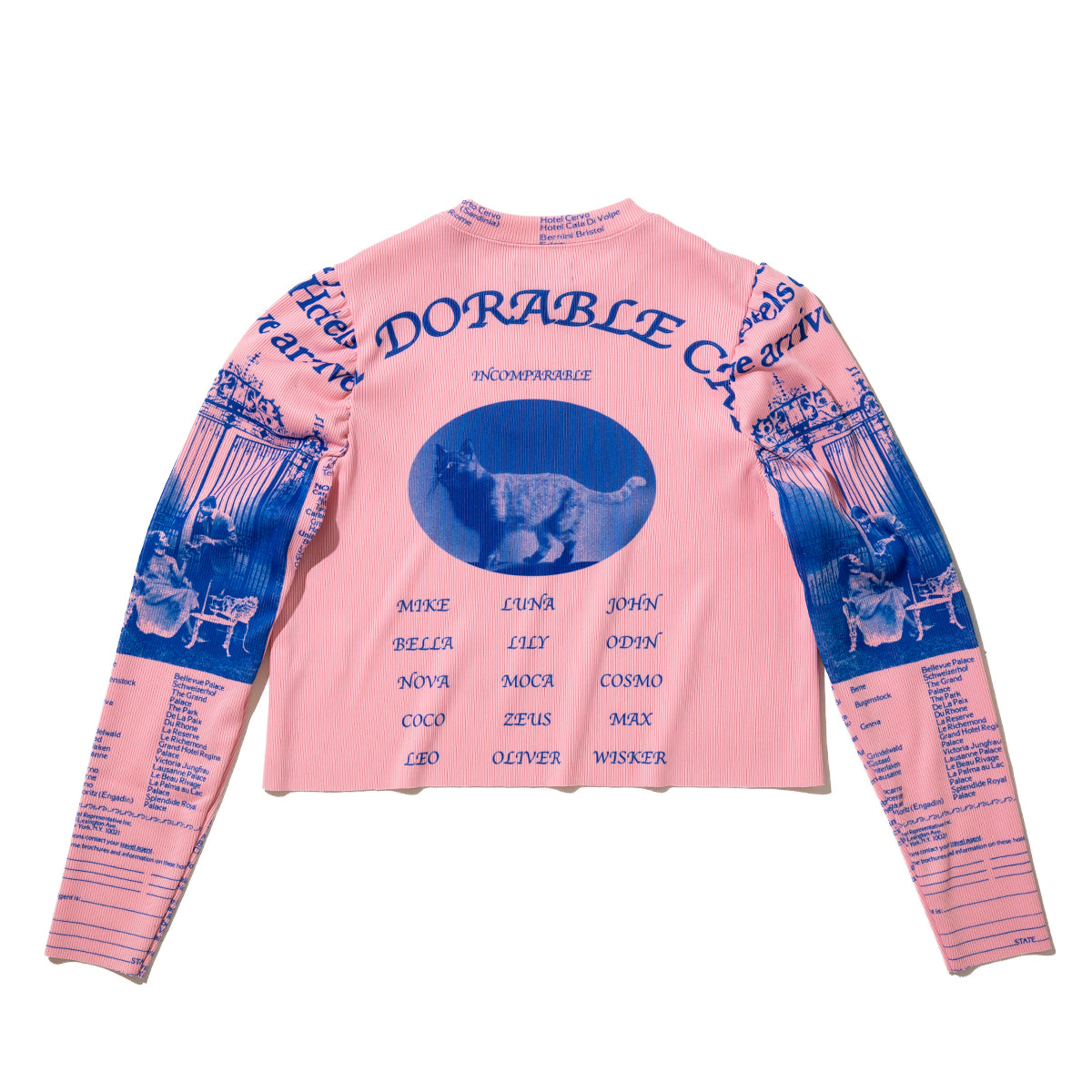 NON TOKYO Print Rib Puff Sleeve C/S ノントーキョー プリントリブパフスリーブカットソー NON-26A-0819【レディース パフスリーブ 日本製 リブニット 26FW】