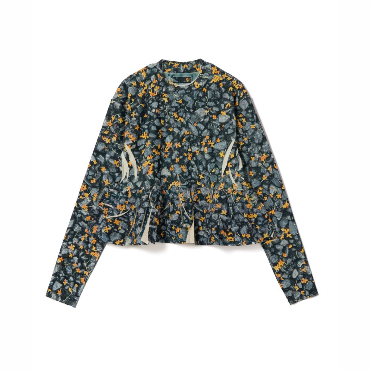 NON TOKYO DIRECT PRINT RIB GATHER C/S ノントーキョー ダイレクトプリント リブギャザー C/S NON-26A-0917【レディース ギャザーカットソー フォトプリント 1点物 ストレッチ性 26FW】