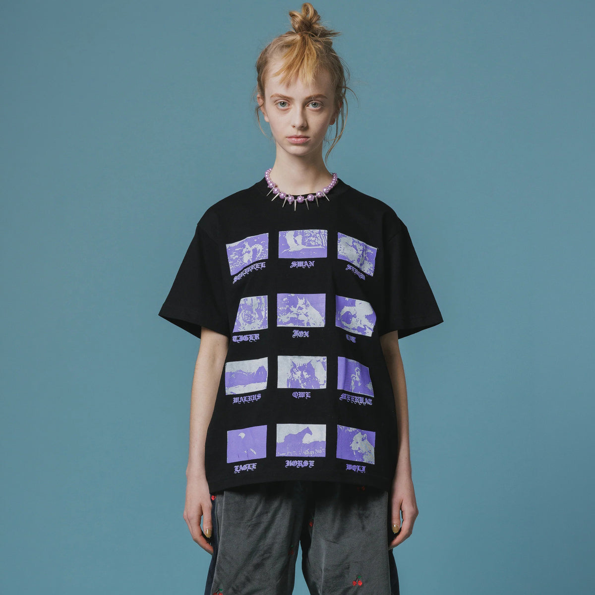 NON TOKYO Print H/S T-Shirt Animal ノントーキョー プリント ハーフスリーブ Tシャツ アニマル NON-26A-0931【レディース 半袖Tシャツ プリント グラフィック 動物 26FW】