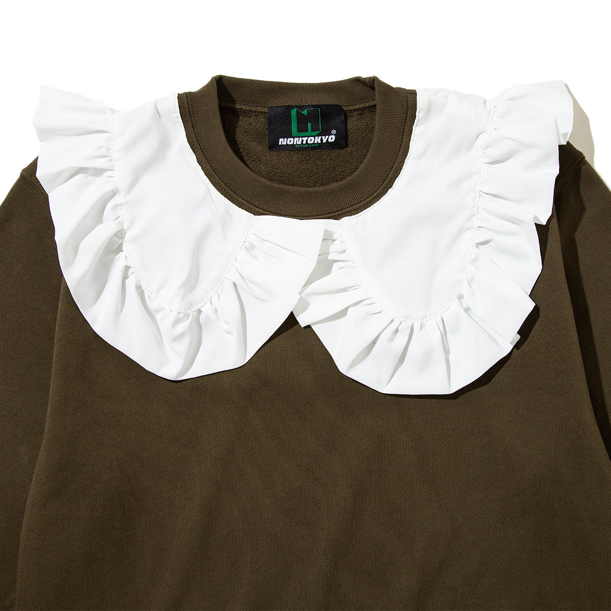 NON TOKYO Frill Collar PO Sweat ノントーキョー フリル カラー プルオーバー スウェット NON-26A-1011【レディース スウェット トレーナー フリル ガーリー 快適性 26FW】