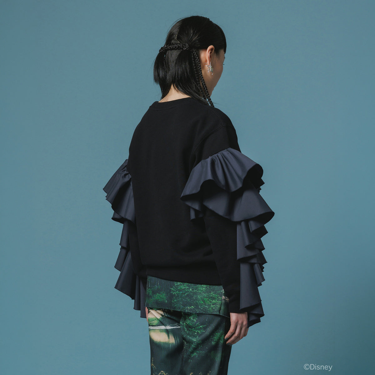 NON TOKYO Frill Sleeve Pullover Sweat ノントーキョー フリルスリーブ プルオーバースウェット NON-26A-SW9-008【レディース フリルスウェット プルオーバースウェット スウェット トレーナー 26FW】