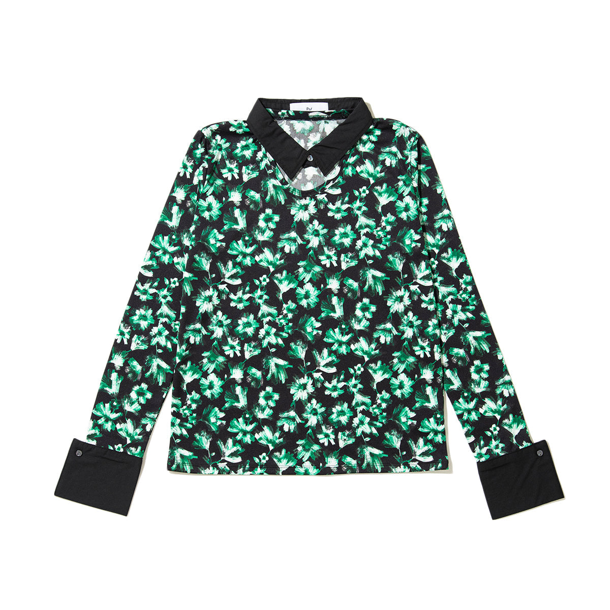 PoI flower print shirts ポィ フラワープリントシャツ 262-CT13【レディース 花柄 シャツ襟 日本製 26FW】