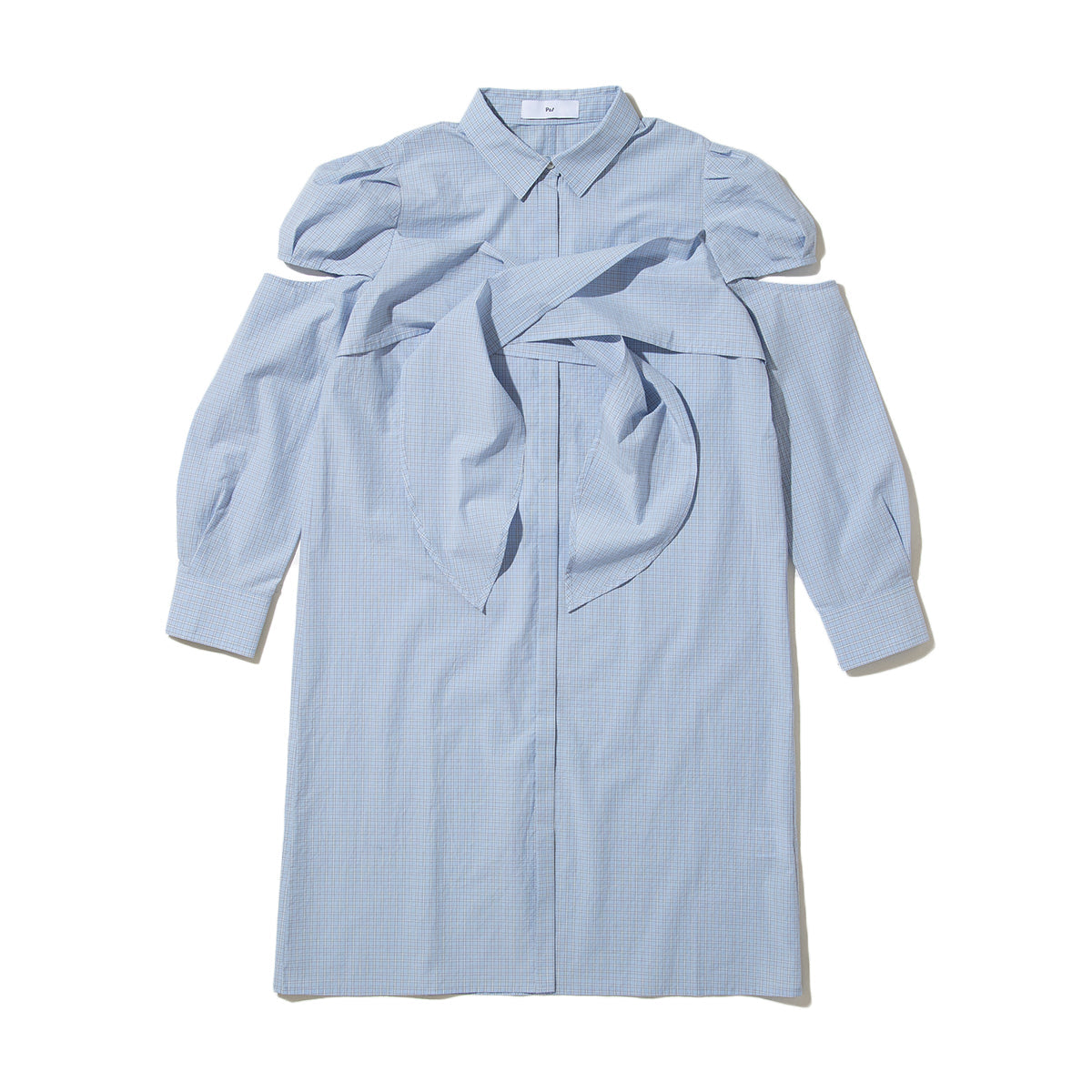 PoI puff sleeve dress shirt ポィ パフスリーブドレスシャツ 262-FD03【レディース シャツワンピース ブラウス調 日本製 26FW】