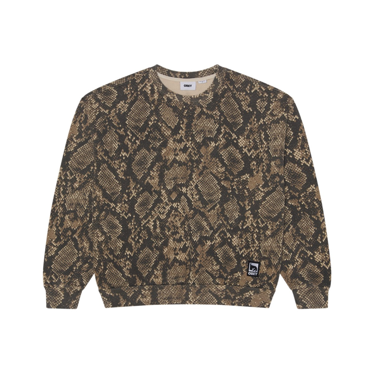 OBEY POST CREWNECK オベイ ポスト クルーネック 112480176【メンズ トレーナー スウェット リブ仕様 フリース素材 26FW】