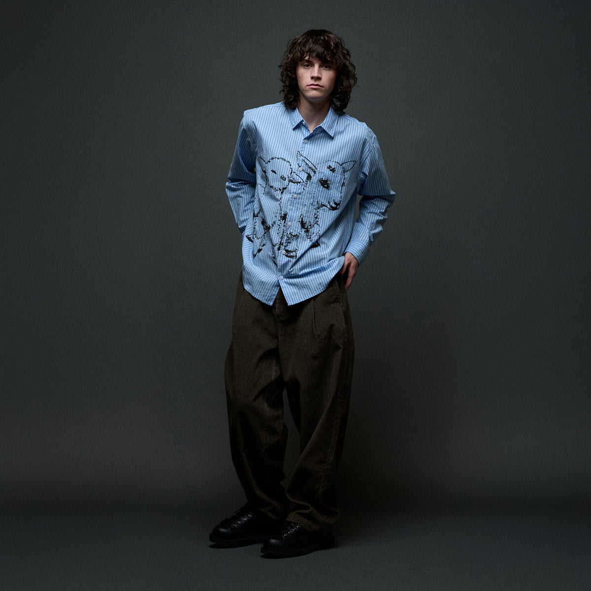 OBEY DEAN FADED WASH CORD PANT オベイ ディーン フェイデッドウォッシュ コード パンツ 142020266【メンズ ストレートパンツ ジッパーフライ ウェルトポケット バックウエストラベル 26FW】