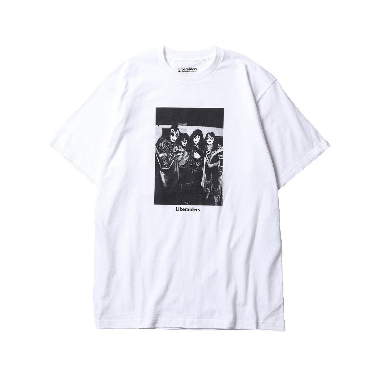 Liberaiders KISS TEE リベレイダース キッス ティー 776022616【メンズ ロックT モノクロフォト バックプリント パンク ストリートファッション 26FW】