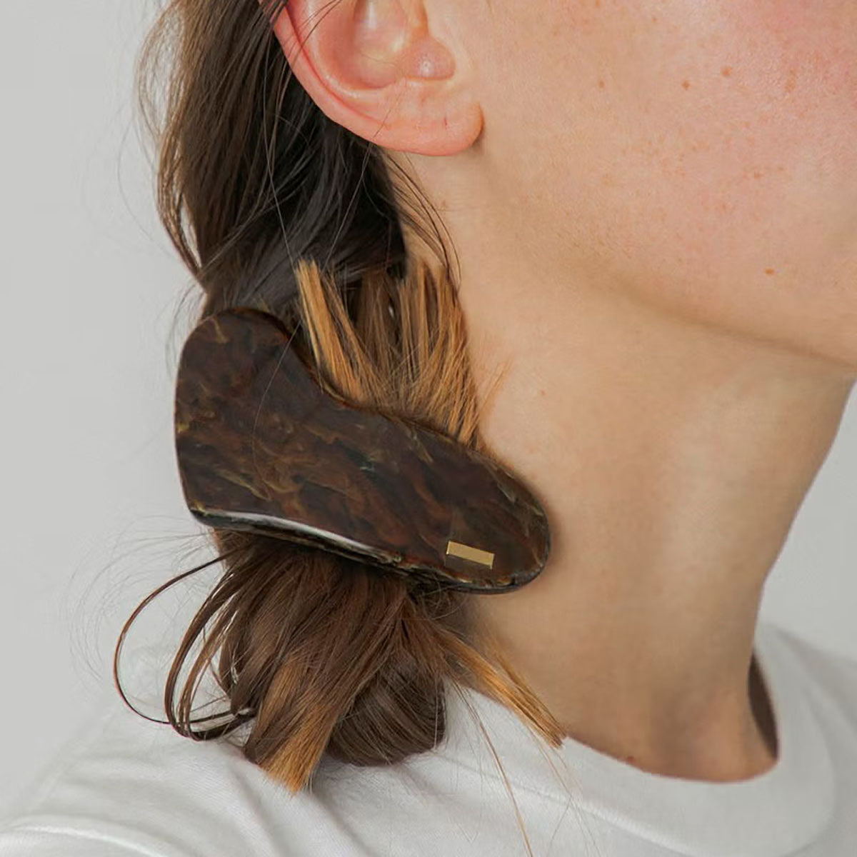 LAPUIS Plump Heart Barrette L ラピュイ プランプ ハート バレッタ L 262-220128【レディース バレッタ 日本製 26FW】