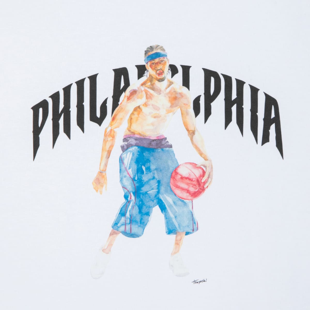 APPLEBUM “Philadelphia” T-shirt アップルバム フィラデルフィア Tシャツ TY2621102【メンズ 半袖Tシャツ グラフィックTシャツ 水彩画 天竺 ストリート 26FW】