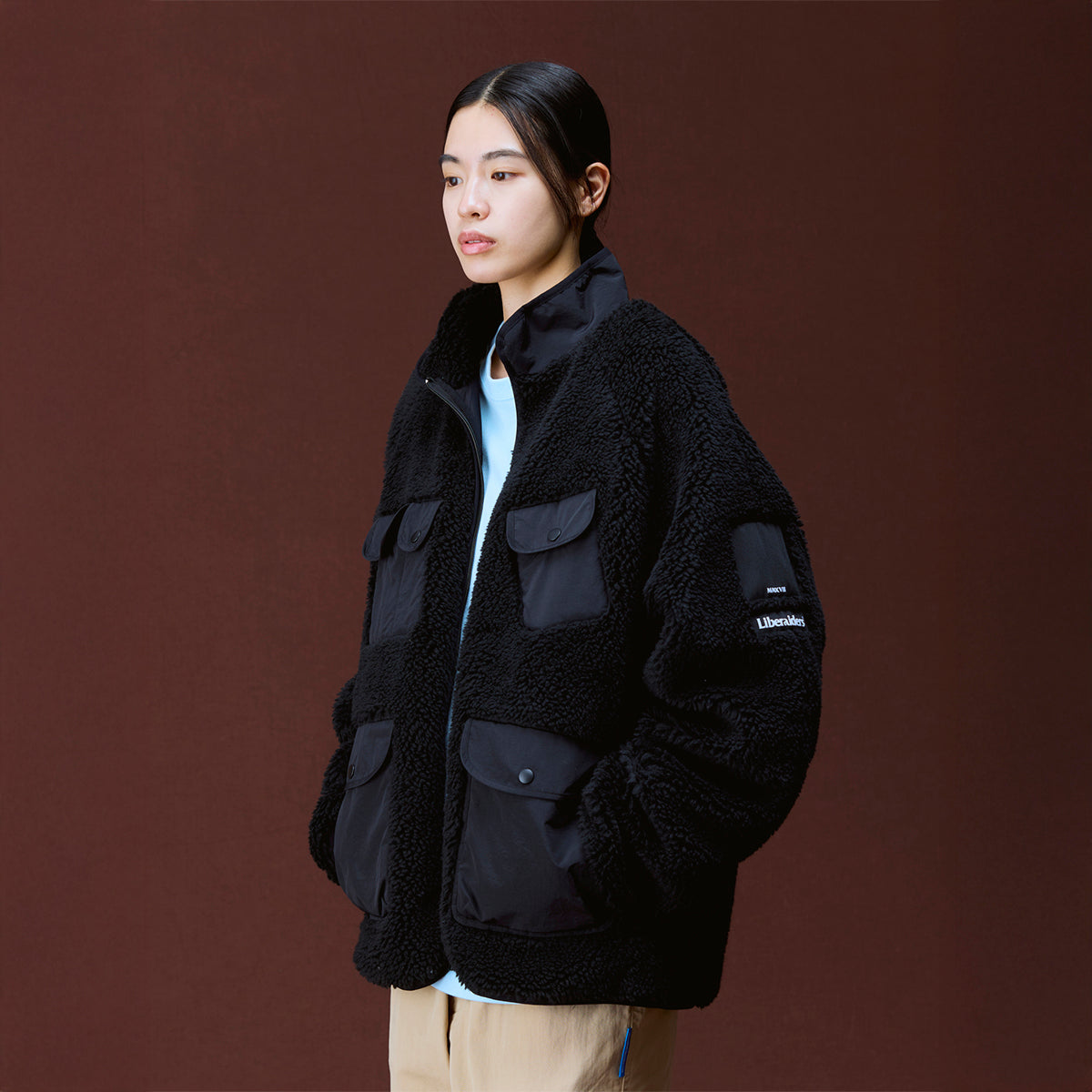 Liberaiders UTILITY PILE FLEECE ZIP JACKET リベレイダース ユーティリティ パイル フリース ジップ ジャケット 730102603【メンズ パイルフリース ジャケット 襟付き フリースアウター 26FW】