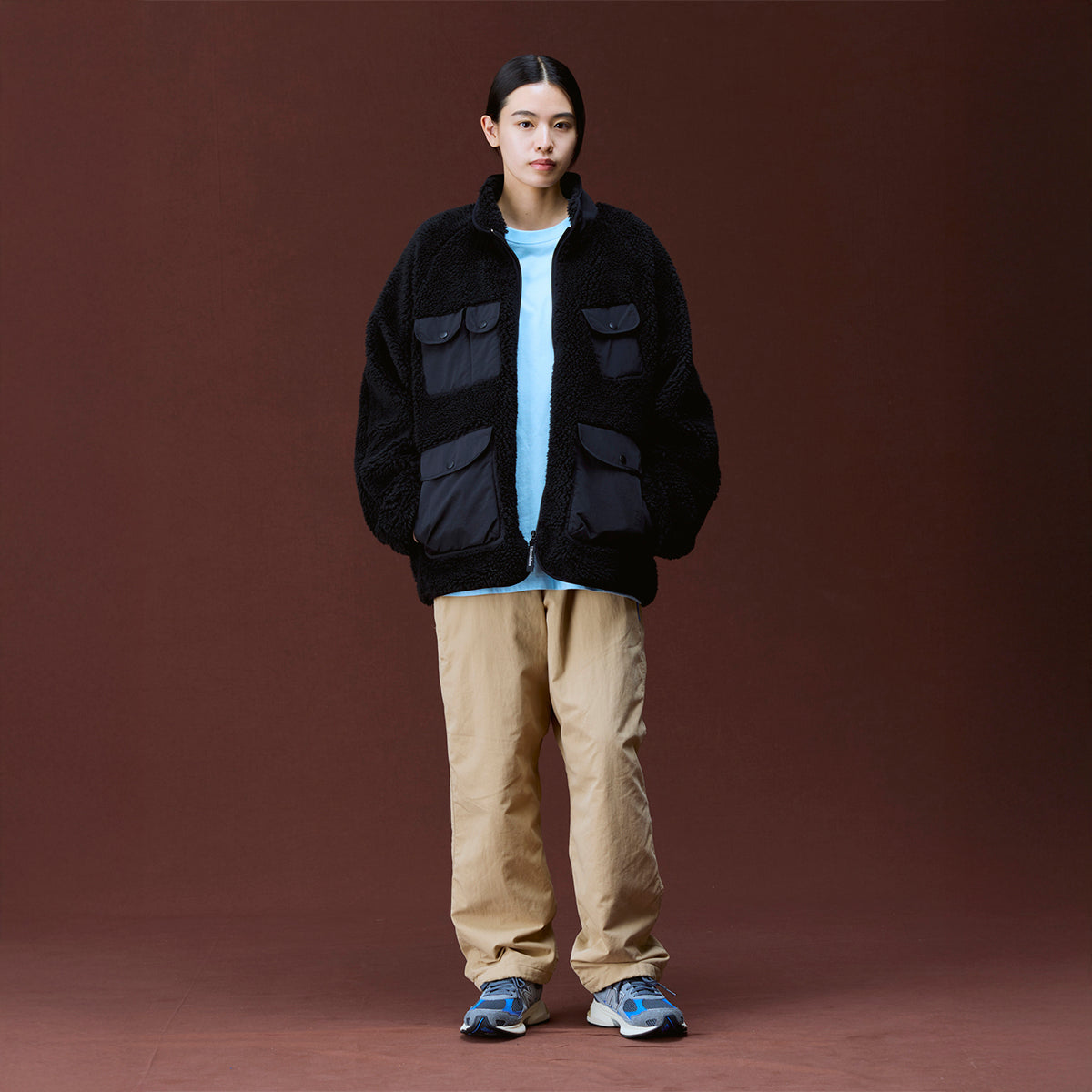 Liberaiders UTILITY PILE FLEECE ZIP JACKET リベレイダース ユーティリティ パイル フリース ジップ ジャケット 730102603【メンズ パイルフリース ジャケット 襟付き フリースアウター 26FW】