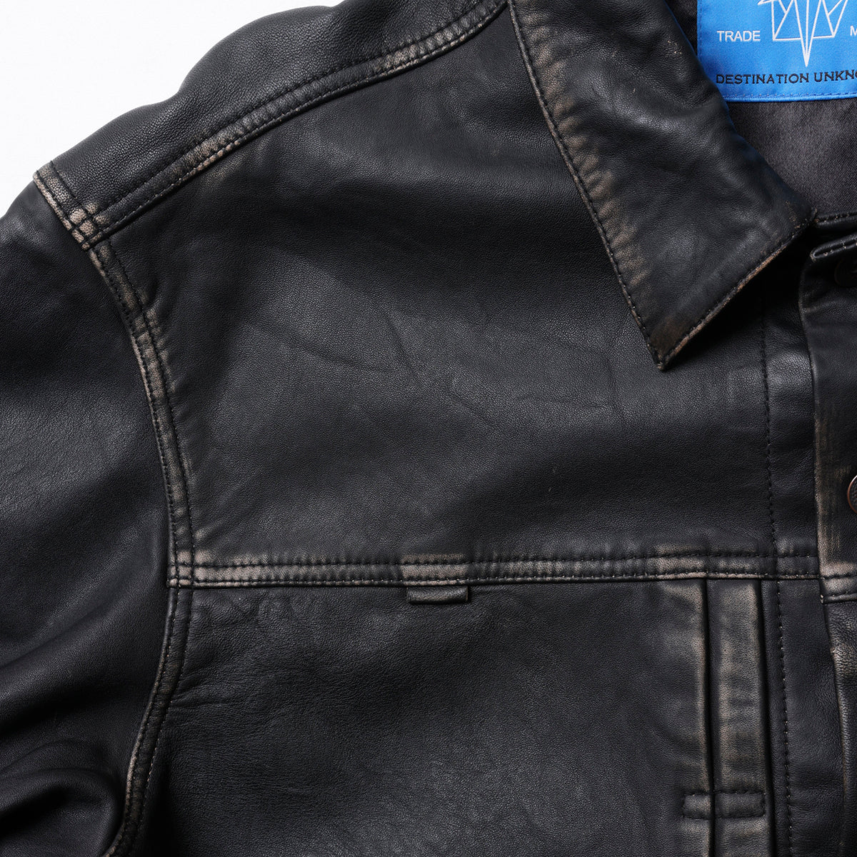 Liberaiders WASHED LEATHER JACKET リベレイダース ウォッシュド レザー ジャケット 730132603【メンズ レザージャケット 羊革 ヴィンテージライク ウォッシュ加工 26FW】