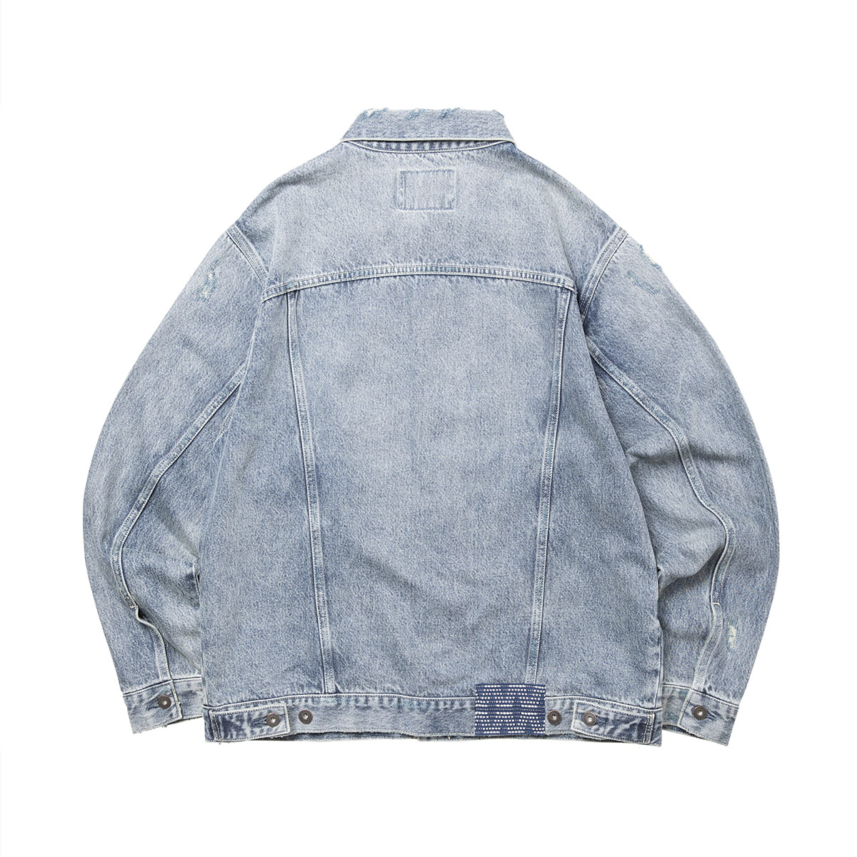 Liberaiders DAMAGED DENIM TRUCKER JACKET リベレイダース ダメージド デニム トラッカー ジャケット 730152603【メンズ デニムジャケット ヴィンテージ ダメージ加工 カジュアル 13.5oz 26FW】