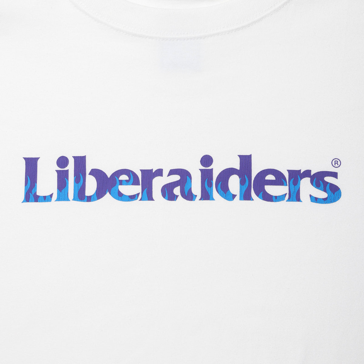 Liberaiders OG LOGO TEE リベレイダース OG ロゴTシャツ 736062603【メンズ 半袖Tシャツ フロスト加工 グラフィック ロゴプリント 26FW】