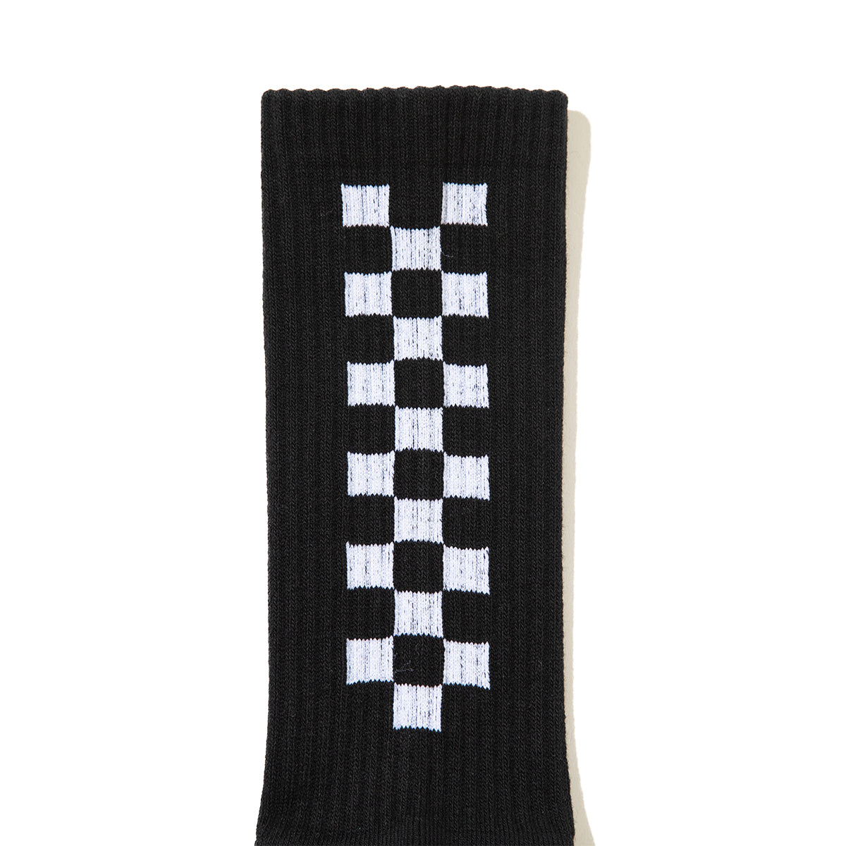 坩堝 CHECKER LINE SOCKS RUTSUBO チェッカー ライン ソックス R26FA-LINE-SK【メンズ 靴下 デイリーユース カジュアル ロゴ入り 日本製 26FW】