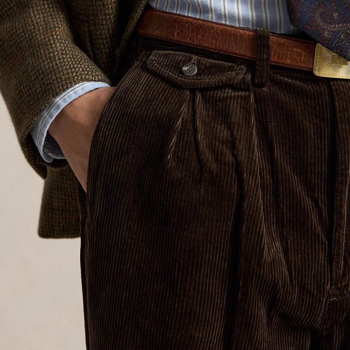 POLO RALPH LAUREN RALAXED FIT CORDUROY WHITMAN CHINO PLEATED PANTS ポロ ラルフ ローレン リラックスドフィット コーデュロイ ホイットマン チノ プリーテッドパンツ MNPOPNT14H20129201【メンズ コーデュロイ チノパン カジュアル デイリーユース 26FW】