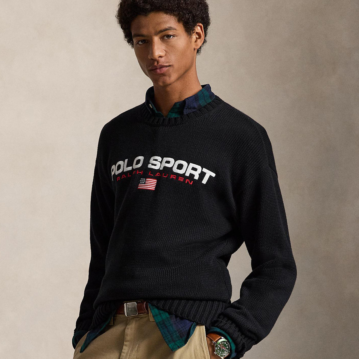 POLO RALPH LAUREN BIG FIT POLO SPORT COTTON SWEATER ポロ ラルフ ローレン ビッグフィット ポロ スポーツ コットン セーター MNPOSWE16822444001【メンズ 長袖 ニット オーバーサイズ カジュアル デイリーユース 26FW】