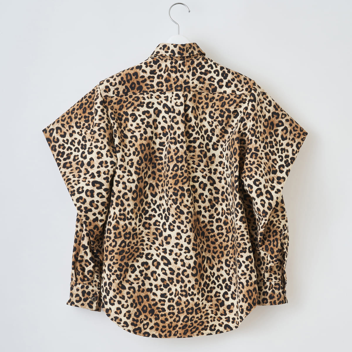 naokitomizuka Leopard-Sleeve Volume Shirt ナオキトミヅカ レオパードスリーブボリュームシャツ GRNTB027【レディース 長袖シャツ ヒョウ柄 日本製 26FW】