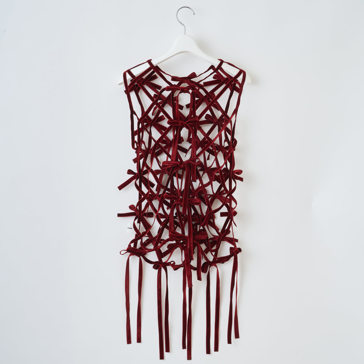 naokitomizuka Velvet Ribbon Tops ナオキトミヅカ ベルベットリボントップス GRNTB028【レディース ベルベット リボン レイヤード 日本製 26FW】