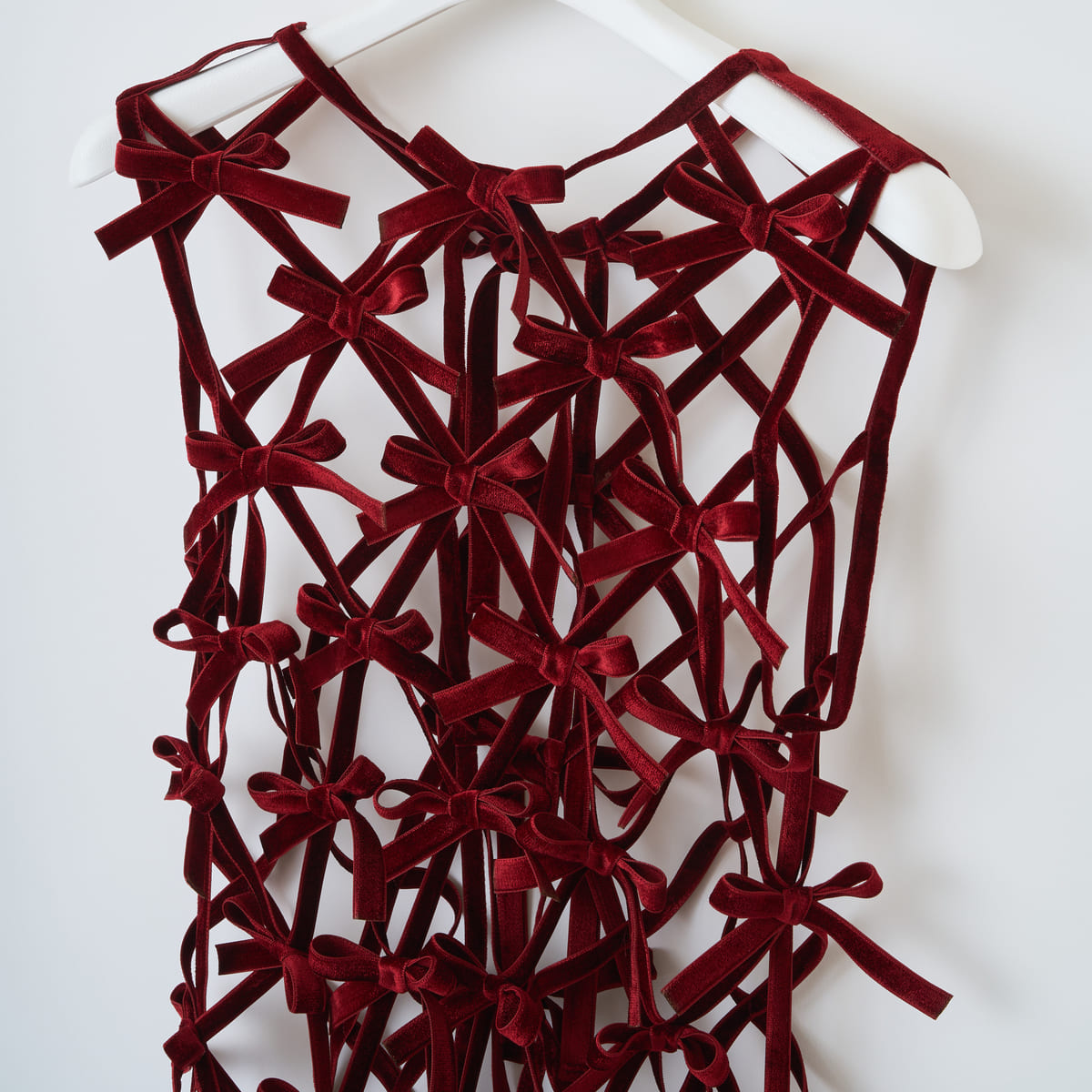 naokitomizuka Velvet Ribbon Tops ナオキトミヅカ ベルベットリボントップス GRNTB028【レディース ベルベット リボン レイヤード 日本製 26FW】