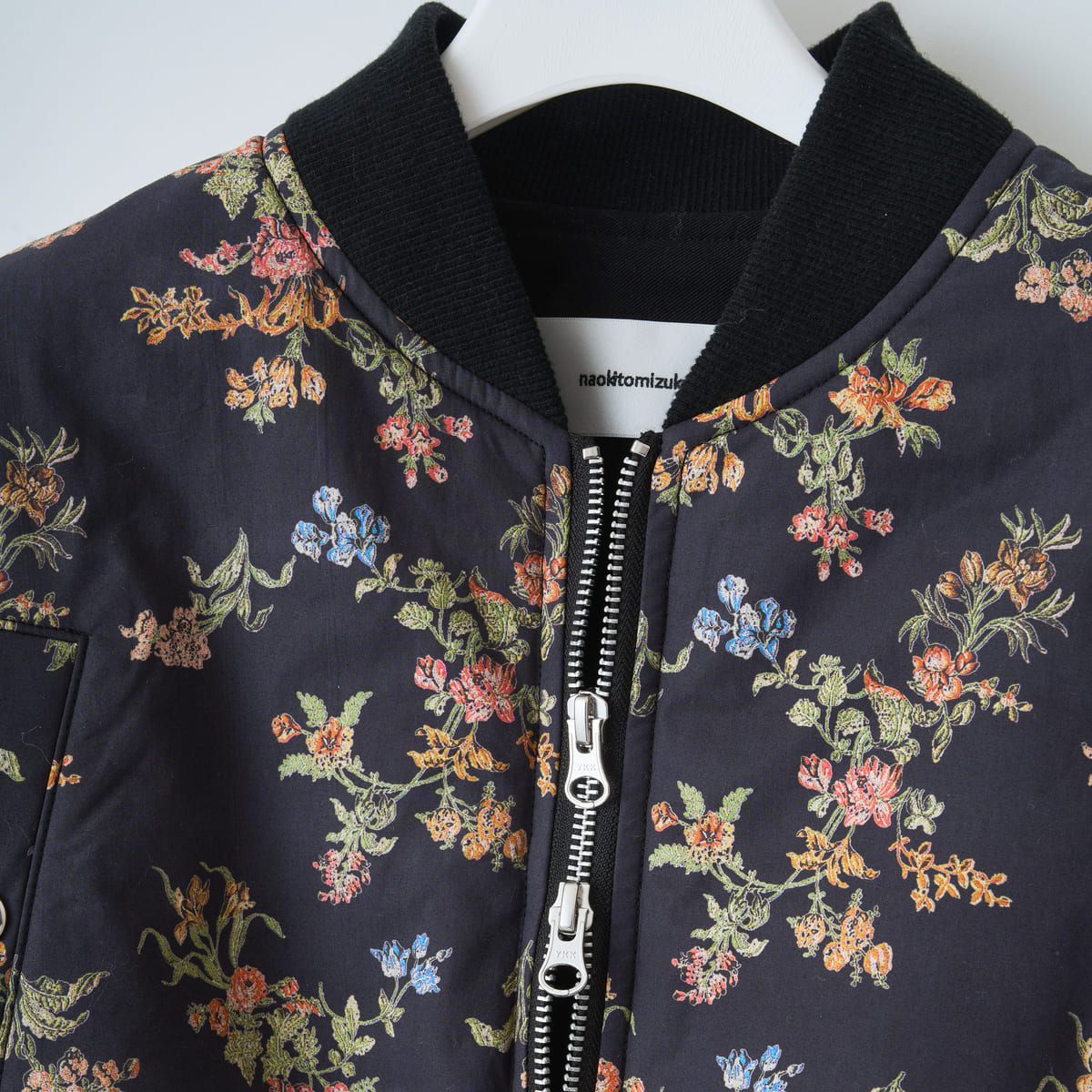 naokitomizuka Vintage Floral MA-1 ナオキトミヅカ ビンテージフローラルエムエーワン GRNTJ013【レディース ショート丈 MA-1 花柄 日本製 26FW】