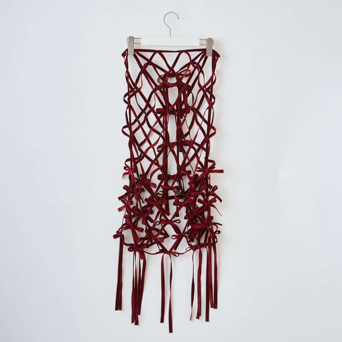 naokitomizuka Velvet Ribbon Skirt ナオキトミヅカ ベルベットリボンスカート GRNTS016【レディース ベルベット リボン レイヤード 日本製 26FW】