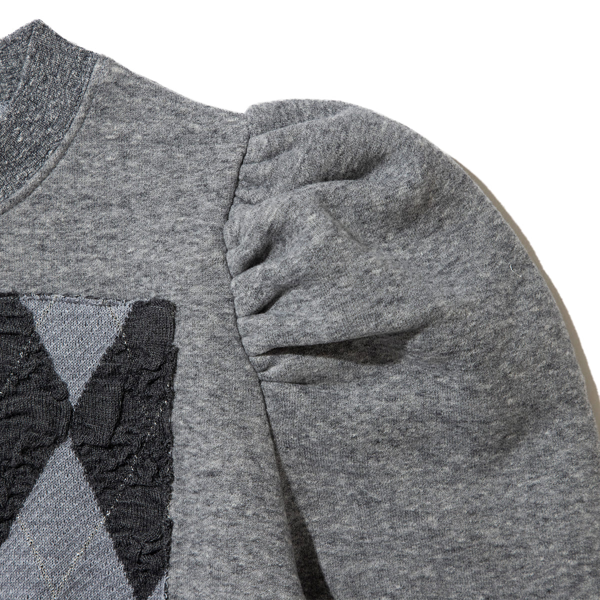 naokitomizuka Argyle Knit Docking Sweat ナオキトミヅカ アーガイルニットドッキングスウェット GRNTT031【レディース ニット スウェット トレーナー アーガイル柄 ドッキング 26FW】