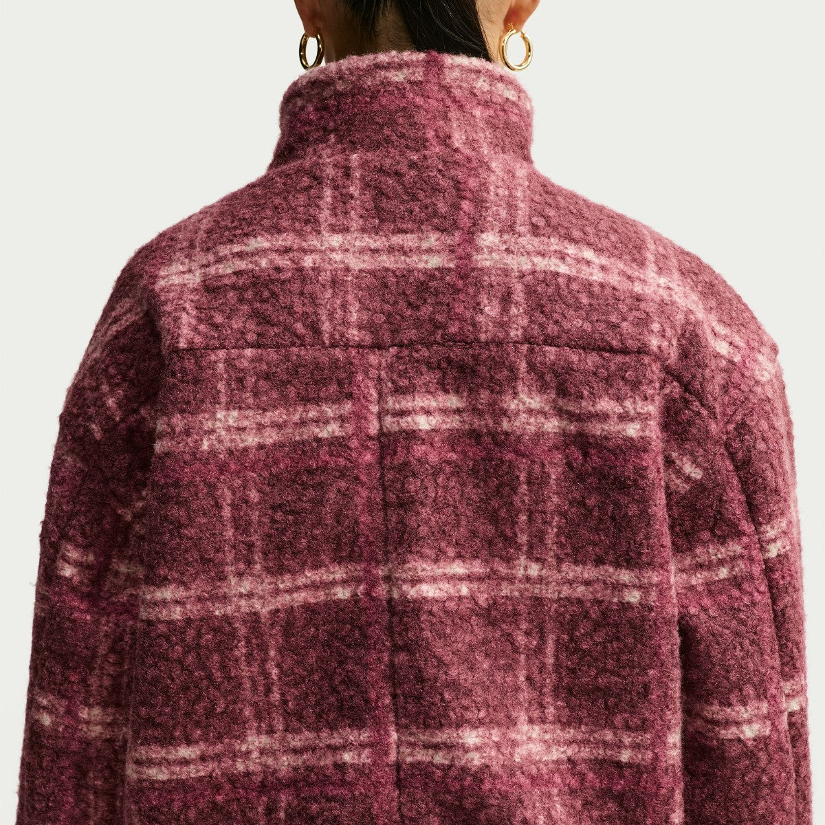 NIKE Oversized Plaid High Pile Fleece Jacket ナイキ オーバーサイズド プレイド ハイパイル フリース ジャケット IQ8269【レディース フリースジャケット チェック柄 ストライプリブ 26FW】