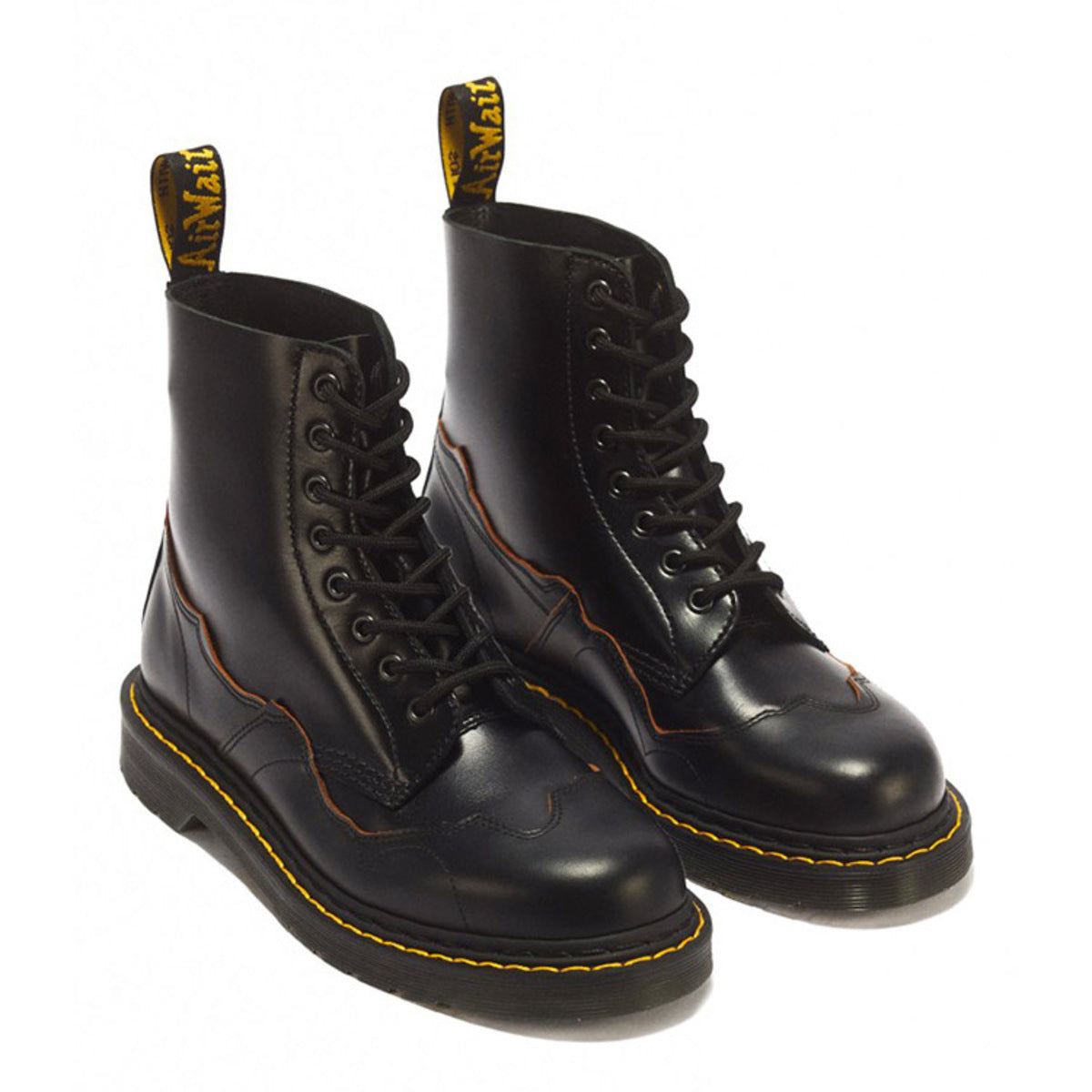 Dr. MARTENS 1460 PASCAL RI 8 Eye Boots ドクターマーチン 1460 PASCAL RI 8 ホール ブーツ DM-43214001-BK【メンズ 8ホールブーツ レースアップブーツ パッチワークブーツ レザーシューズ 26FW】