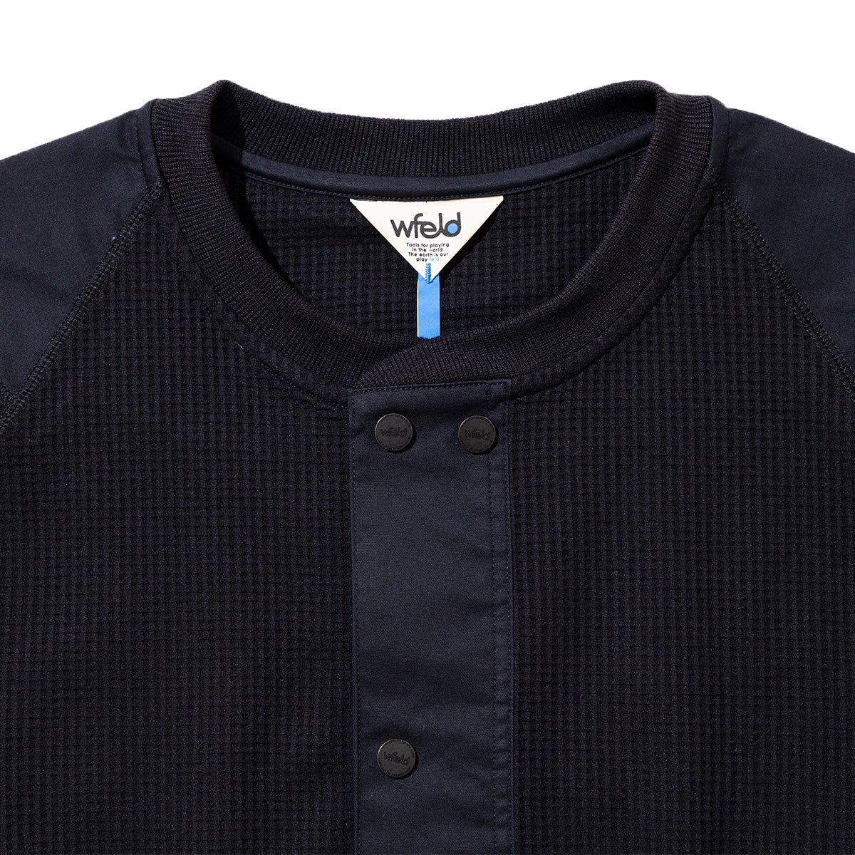 wfeld Functional Waffle Henley Shirt フェルド ファンクショナル ワッフル ヘンリー シャツ WF-26AW-WLD-CT04【メンズ ヘンリーシャツ ワッフル生地 速乾性 レイヤード デイリーユース 26FW】