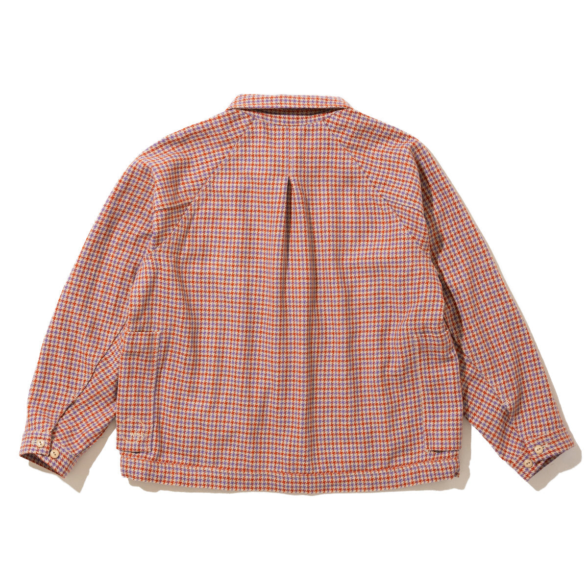 wfeld Wool-Nylon Tweed Short Shirt Jacket フェルド ウールナイロン ツイード ショート シャツジャケット WF-26AW-WLD-JK06【メンズ チェック柄 ショート丈 パッチポケット カジュアル デイリーユース 26FW】