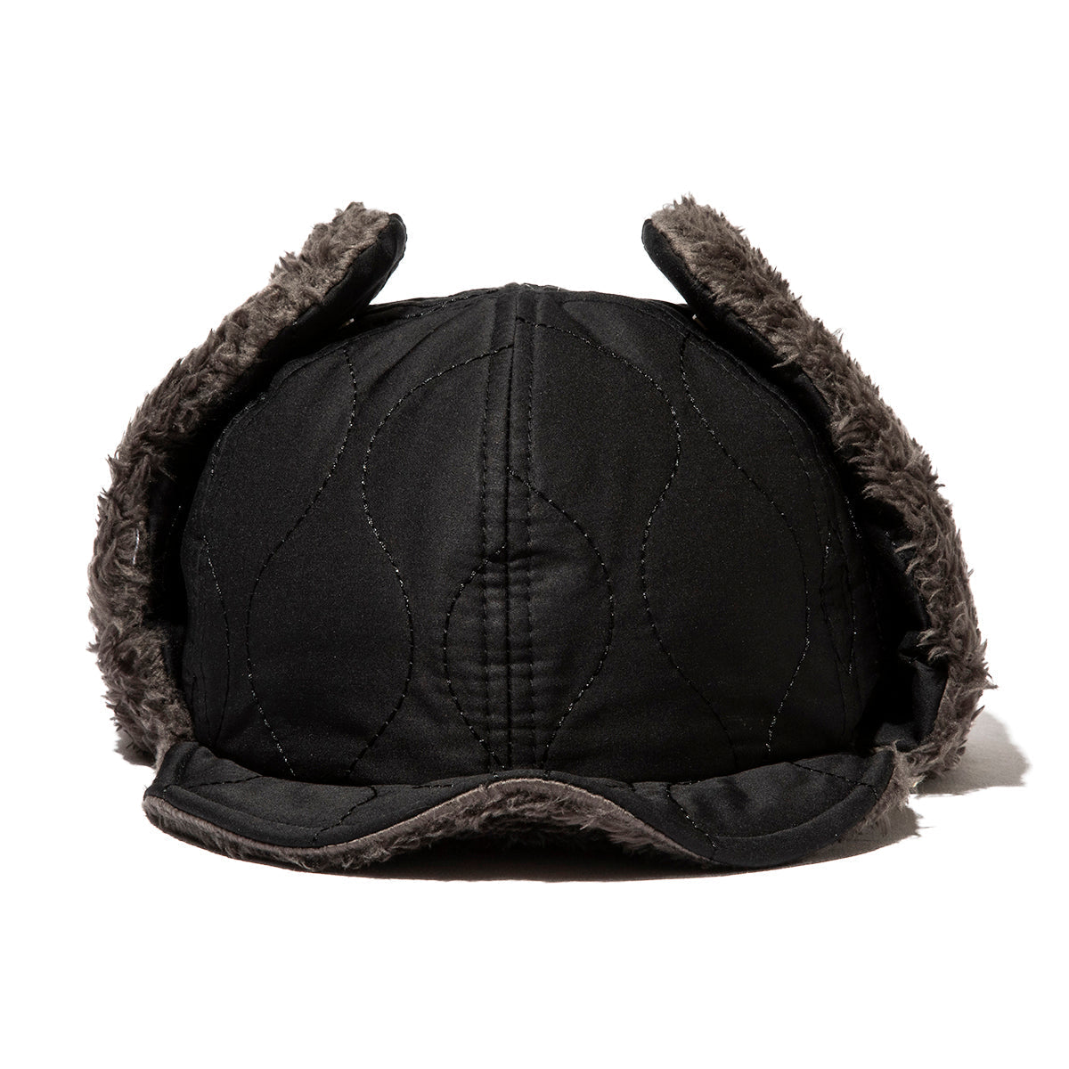 2WAY 6PANEL MILITARY QUILT BOA FLEECE EARFLAP CAP