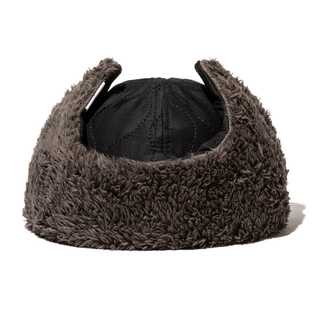 2WAY 6PANEL MILITARY QUILT BOA FLEECE EARFLAP CAP