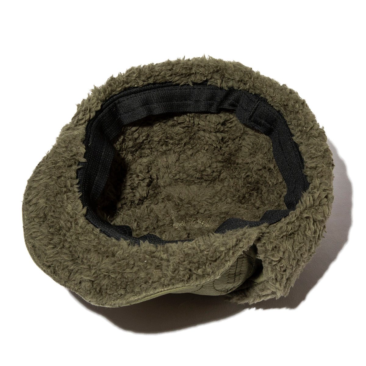 2WAY 6PANEL MILITARY QUILT BOA FLEECE EARFLAP CAP
